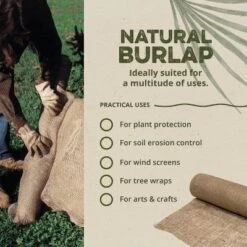 DeWitt 4 X 250 Foot 5.5 Ounce Natural Gardening Landscape Burlap Fabric Roll -Landscape Zone GUEST 000fedcc cec4 40c6 988c e774499c4252