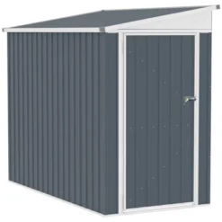 Outsunny Garden Metal Storage Shed, Outdoor Lean To Tool House With Lockable Door, 2 Air Vents & Steel Construction For Backyard, Patio, Lawn, Garage -Landscape Zone GUEST 0417a68a f90e 423d 95d7 e87c09223041