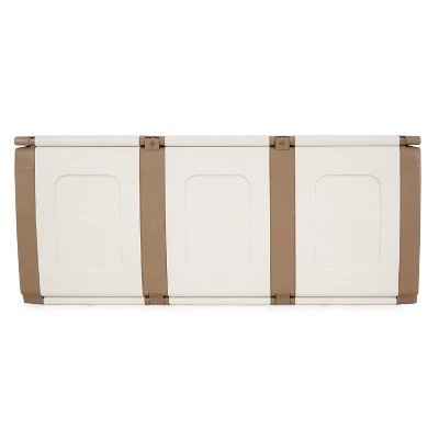 Homeplast Bold Indoor Outdoor Plastic Storage Trunk Resin Deck Box For Storing Pillows, Patio Cushions, And Firewood, 79 Gal Capacity 3 Homeplast Bold Indoor Outdoor Plastic Storage Trunk Resin Deck Box For Storing Pillows, Patio Cushions, And Firewood, 79 Gal Capacity