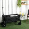 Outsunny Collapsible Wagon, Graden Carts With Wheels, Adjustable Handle, Folding Table And Cup Holders, Black 1 Outsunny Collapsible Wagon, Graden Carts With Wheels, Adjustable Handle, Folding Table And Cup Holders, Black -Landscape Zone GUEST 0c0f0578 6b0d 4ec9 9415 a2afbbb677ef