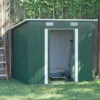 Outsunny Metal Outdoor Storage Shed 7' X 4', Lockable Garden Tool Storage For Backyard, Patio, Lawn, Dark Green 1 Outsunny Metal Outdoor Storage Shed 7' X 4', Lockable Garden Tool Storage For Backyard, Patio, Lawn, Dark Green -Landscape Zone GUEST 0d077991 4283 4df5 a5b4 e766f9b430e5