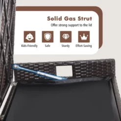 Costway 34 Gallon Patio Wicker Storage Deck Box W/Cushion Off White Backyard -Landscape Zone GUEST 108e67f2 fef9 4d62 9695 2455979dd952