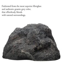 Gardenised Decorative Outdoor Weather-Resistant Artistic Artificial Faux Stone Rock, Garden Patio Granite Grey Fiberglass Stone -Landscape Zone GUEST 1427dd2f 5fb4 4b39 bb41 c05fbf668584