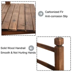 Costway 5' Wooden Bridge Stained Finish Decorative Solid Wood Garden Pond Arch Walkway 12 Costway 5' Wooden Bridge Stained Finish Decorative Solid Wood Garden Pond Arch Walkway -Landscape Zone GUEST 1e957083 90ba 40ec b22e 27851c8cad3f