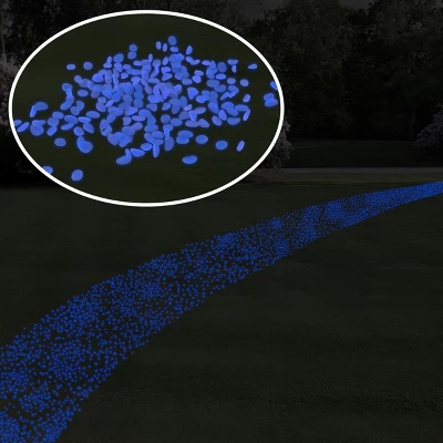 Nature Spring Glow-in-the-Dark Solar Pathway Pebble Lights, 200 Pcs. - Blue 3 Nature Spring Glow-in-the-Dark Solar Pathway Pebble Lights, 200 Pcs. - Blue