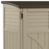 Suncast 34-Cubic Feet Durable All-Weather UV-Resistant Lockable Horizontal Compact Storage Shed For Garden, Backyard, Patio, And Pool Supplies, Brown -Landscape Zone GUEST 23a3a681 eb7c 485d b363 10836e323dd1