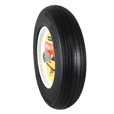 Marathon Tire 10.3" Universal Fit Wheelbarrow Flat Free Tire And Wheel Assembly 4 Marathon Tire 10.3" Universal Fit Wheelbarrow Flat Free Tire And Wheel Assembly - Image 2