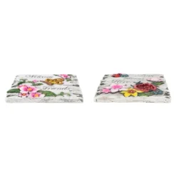 Northlight Set Of 2 Love Blooms And Welcome Friends Floral Outdoor Garden Stones 7" -Landscape Zone GUEST 2a1fe75e 7022 46c6 bc37 d39ee59f0602