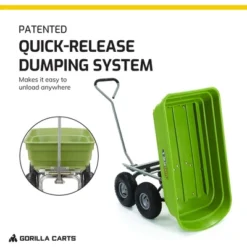 Gorilla Carts 600 Pound Capacity Heavy Duty Poly Yard Garden Steel Quick Dump Utility Wheelbarrow Wagon Trolley Cart With Straight Pull Handle, Green 6 Gorilla Carts 600 Pound Capacity Heavy Duty Poly Yard Garden Steel Quick Dump Utility Wheelbarrow Wagon Trolley Cart With Straight Pull Handle, Green -Landscape Zone GUEST 2a45e361 7b8a 49b5 acf3 ac0759c60713