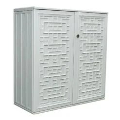 WELLFOR Outdoor HDPE Patio Storage Cabinet With 2 Shelves - Beige -Landscape Zone GUEST 2d4bc9d7 bef7 44ac ad5a 0e9ee71a3879
