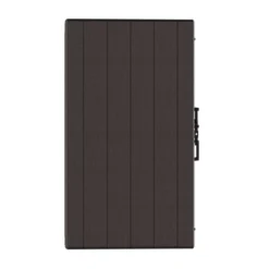 Duramax CedarGrain StoreAway 1200L Capacity Outdoor Deck And Garden Storage Box W/ Panel Doors & Flat Lid For Patios, Pool Areas, & Driveways, Brown -Landscape Zone GUEST 314590f0 a95e 4d7a aec8 405fb8e245de