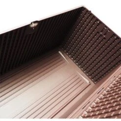 Plastic Development Group 105-Gallon Weather-Resistant Resin Outdoor Patio Storage Deck Box With Lid Retainer Straps, Java Brown -Landscape Zone GUEST 326b3228 02ac 49ac ba7c f8f2e02183a6