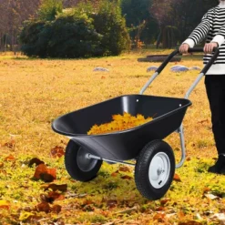 Costway 2 Tire Wheelbarrow Cart Heavy-duty Dolly Utility Cart Black 18 Costway 2 Tire Wheelbarrow Cart Heavy-duty Dolly Utility Cart Black -Landscape Zone GUEST 3323e6e8 318d 4e91 84df 487a518a5b41