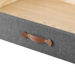 MUSEHOMEINC BD1002NS Upholstered Underbed Storage Trundle Organizer Drawer With Center Divider And 4 Caster Wheels, Gray, Full/Twin -Landscape Zone GUEST 33674f47 3f0a 42fd 8635 aa79afe023db