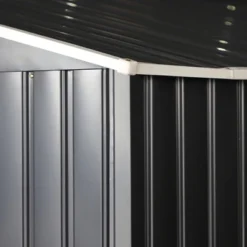 Outsunny 11' X 13' Metal Storage Shed Garden Tool House With Double Sliding Doors, 4 Air Vents For Backyard, Patio, Lawn Dark Gray -Landscape Zone GUEST 376fa4f2 c726 452e b230 3ab69ebb671d