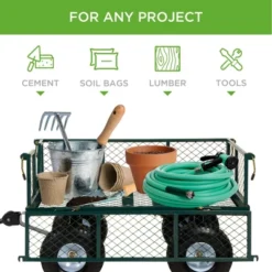 Best Choice Products Heavy-Duty Steel Garden Wagon Lawn Utility Cart W/ 400lb Capacity, Removable Sides, Handle 12 Best Choice Products Heavy-Duty Steel Garden Wagon Lawn Utility Cart W/ 400lb Capacity, Removable Sides, Handle -Landscape Zone GUEST 37832854 55e4 4f72 91bf 27f7834b0560