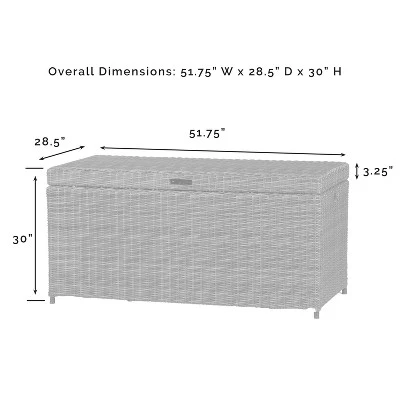 Bradenton Outdoor Wicker Storage Bin - Crosley 12 Bradenton Outdoor Wicker Storage Bin - Crosley - Image 10