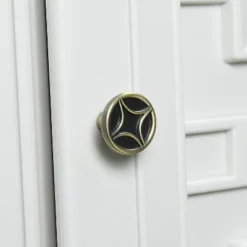 WELLFOR Outdoor HDPE Patio Storage Cabinet With 2 Shelves - Beige -Landscape Zone GUEST 41716591 b519 4a3f aa6d 2c3e7f582053