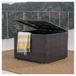 Santa Rosa Wicker Storage Box - Multibrown - Christopher Knight Home -Landscape Zone GUEST 45c3fc49 2b11 47ec 876d 925b0fcb5555