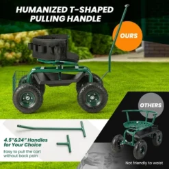 Costway Rolling Garden Cart Outdoor Gardening Workseat With Adjustable Height &Tool Storage 16 Costway Rolling Garden Cart Outdoor Gardening Workseat With Adjustable Height &Tool Storage -Landscape Zone GUEST 47531cdb 362d 4eb1 a849 062bd34c289e