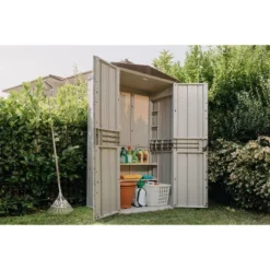 Toomax 76 Cu. Ft. Heavy Duty Weather Resistant Lockable Outdoor Garden Plastic Vertical Storage Shed Cabinet For Tools And Patio Accessories 7 Toomax 76 Cu. Ft. Heavy Duty Weather Resistant Lockable Outdoor Garden Plastic Vertical Storage Shed Cabinet For Tools And Patio Accessories -Landscape Zone GUEST 4d47dae4 7ee4 4069 97aa 43d880ab4835