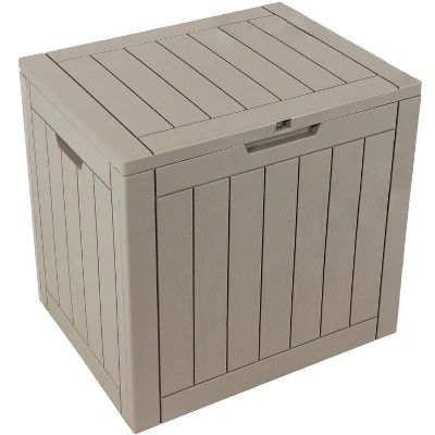 Sunnydaze Decor Sunnydaze Lockable Outdoor Small Deck Box With Storage And Side Handles - 32-Gal. 16 Sunnydaze Decor Sunnydaze Lockable Outdoor Small Deck Box With Storage And Side Handles - 32-Gal. - Image 14