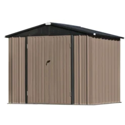 Patio 8ft X6ft Metal Storage Shed With Lockable Doors, Tool Cabinet With Vents And Foundation Frame-ModernLuxe -Landscape Zone GUEST 4f754cb7 2f4c 42dc a5b4 7773ed48aaca
