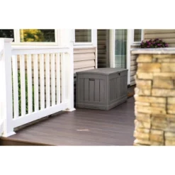 Suncast 50gal Deck Box - Dark Gray -Landscape Zone GUEST 524114b7 4eff 4c0c bb45 0e02984e07ac
