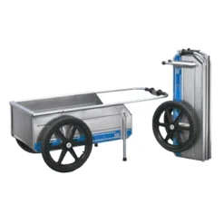 Tipke Manufacturing Company Foldit Do It All Aluminum Folding Cart, Blue Stripe With Full Height Enclosed Rear Gate For Foldit Carts -Landscape Zone GUEST 5671ae70 ea23 4001 bb70 4e121cb01331