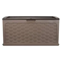 Starplast 88 Gallon Deck Box Plastic Mocha Brown -Landscape Zone GUEST 591767ae ee3e 4870 bf33 a3a551fe66f7