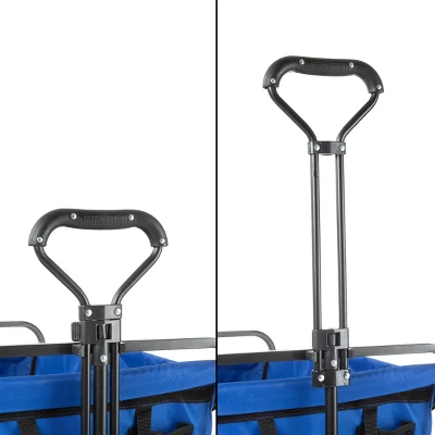 Nature Spring Collapsible Utility Wagon For Camping, Gardening, Landscaping, And Shopping - 34.5" X 20", Blue 4 Nature Spring Collapsible Utility Wagon For Camping, Gardening, Landscaping, And Shopping - 34.5" X 20", Blue - Image 2
