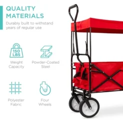 Best Choice Products Folding Utility Cargo Wagon Cart W/ Removable Canopy, Cup Holders 14 Best Choice Products Folding Utility Cargo Wagon Cart W/ Removable Canopy, Cup Holders -Landscape Zone GUEST 5ef7ec19 7f7d 4b8d 8f73 aa7b4cb140bf