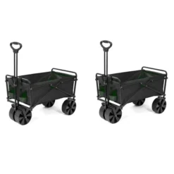 Seina Collapsible Steel Frame Folding Utility Beach Wagon Cart, Green (2 Pack) 5 Seina Collapsible Steel Frame Folding Utility Beach Wagon Cart, Green (2 Pack) -Landscape Zone GUEST 60a7d2af a7c3 456f b32d 5d7f4f2ac788