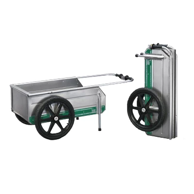 Tipke Manufacturing Company Foldit 2200 Do It All Portable Rust Resisting Aluminum Folding Utility Cart, 330 Lb Capacity, Green Stripe (2 Pack) 5 Tipke Manufacturing Company Foldit 2200 Do It All Portable Rust Resisting Aluminum Folding Utility Cart, 330 Lb Capacity, Green Stripe (2 Pack) - Image 3