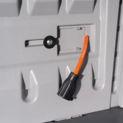 Suncast Backyard Oasis 130-Gallon Outdoor Storage Shed Basic Unit With Adjustable Shelf For Garden, Patio, Backyard, Yard, Or Pool Supplies, Dove Gray -Landscape Zone GUEST 6324c49f 02cb 4459 81e6 ff332efe209e