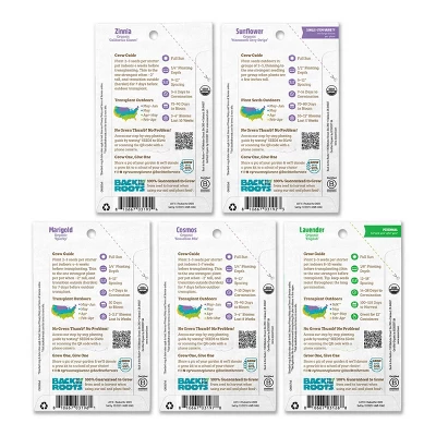 Back To The Roots 5pk Organic USA Flower Seeds 4 Back To The Roots 5pk Organic USA Flower Seeds - Image 2