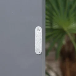 Outsunny Garden Storage Cabinet, Outdoor Tool Shed With Galvanized Top And Two Shelves For Yard Tools Or Pool Accessories -Landscape Zone GUEST 68670f4a b25f 4f0c 922e e82b11a7ab99