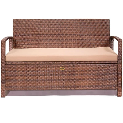 Barton Deck Box W/Seat Cushion Outdoor Patio Storage Bench Shed Cabinet 3 Barton Deck Box W/Seat Cushion Outdoor Patio Storage Bench Shed Cabinet