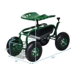 Costway Garden Cart Rolling Work Seat W/ Tool Tray Basket Green 16 Costway Garden Cart Rolling Work Seat W/ Tool Tray Basket Green -Landscape Zone GUEST 6a63a60c 94bf 4ae7 b1a1 3d98cb5145b7