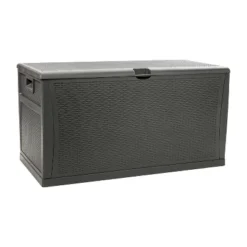 Merrick Lane 120 Gallon Weather Resistant Outdoor Storage Box For Decks, Patios, Poolside And More -Landscape Zone GUEST 6c98d95d 0b5f 4b88 8107 aba18dae3325