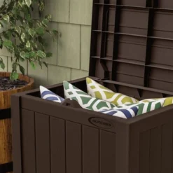 Suncast SS500 22 Gallon Small Resin Outdoor Patio Storage Deck Box -Landscape Zone GUEST 6d138a5a 21b0 4419 975e fdf2329f8fb3