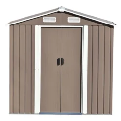 Patio 6ft X4ft Metal Storage Shed With Lockable Door, Tool Cabinet With Vents And Foundation-ModernLuxe -Landscape Zone GUEST 6dc7fce0 d1e4 4fc1 b940 d7c5f1a14c44
