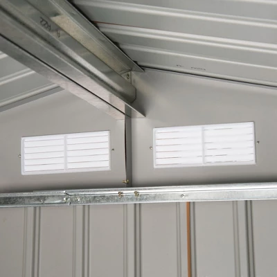 Outsunny 7' X 4' Steel Storage Shed Organizer, Garden Tool House With 4 Vents And 2 Easy Sliding Doors For Backyard, Patio, Lawn 7 Outsunny 7' X 4' Steel Storage Shed Organizer, Garden Tool House With 4 Vents And 2 Easy Sliding Doors For Backyard, Patio, Lawn - Image 5