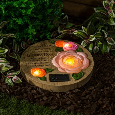 Evergreen Wish Givers Memorial Solar Garden Stone 3 Evergreen Wish Givers Memorial Solar Garden Stone