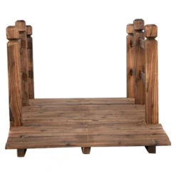 Costway 5' Wooden Bridge Stained Finish Decorative Solid Wood Garden Pond Arch Walkway 17 Costway 5' Wooden Bridge Stained Finish Decorative Solid Wood Garden Pond Arch Walkway -Landscape Zone GUEST 754dd40f 61e8 4b6f 9df5 f3bc1f48c26f