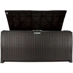 Suncast Trash Hideaway Outdoor Garbage Bin & 99 Gallon Deck Box W/ Seat, Java 7 Suncast Trash Hideaway Outdoor Garbage Bin & 99 Gallon Deck Box W/ Seat, Java -Landscape Zone GUEST 757f77ef 667b 4d3e 8826 b864747cc19e