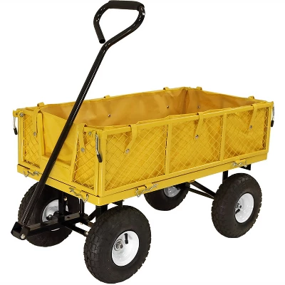 Sunnydaze Decor Sunnydaze Outdoor Lawn And Garden Heavy-Duty Steel Utility Cart With Removable Sides And Weather-Resistant Polyester Liner 13 Sunnydaze Decor Sunnydaze Outdoor Lawn And Garden Heavy-Duty Steel Utility Cart With Removable Sides And Weather-Resistant Polyester Liner - Image 11