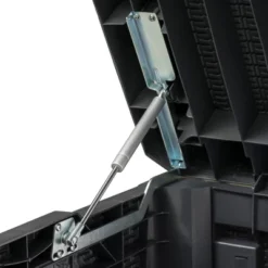 Toomax Santorini Plus Lockable Deck Storage Box Bench For Cushioned Outdoor Pool Patio Garden Furniture Or Indoor Toy Container, 145 Gal (Anthracite) -Landscape Zone GUEST 79ad06cd e852 4535 8259 8bf513f9734a