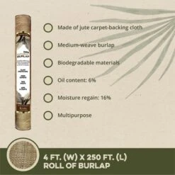 DeWitt 4 X 250 Foot 5.5 Ounce Natural Gardening Landscape Burlap Fabric Roll -Landscape Zone GUEST 7a63f2ca da63 48dd af9a 1fc53c36db90