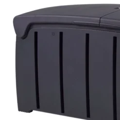 Strata Products Outdoor 85 Gallon (321L) Garden Storage Box With Double Door Middle Opening Hinged Lid With Padlock Hole For Gardens And Patios, Black -Landscape Zone GUEST 7bd57f14 58b6 428a be3c d1fb337fdac3